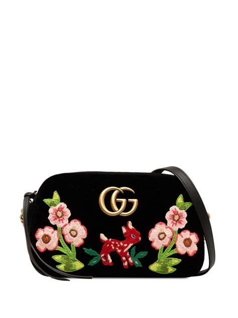 gucci deer embroidered bag|Gucci gg emblem handbags.